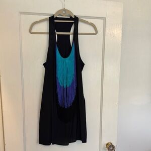 Twelfth Street by Cynthia Vincent - size Small - Black and Blue Swim Coverup